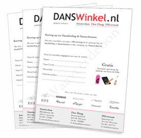 danswinkel waardebon cursisten korting 10%