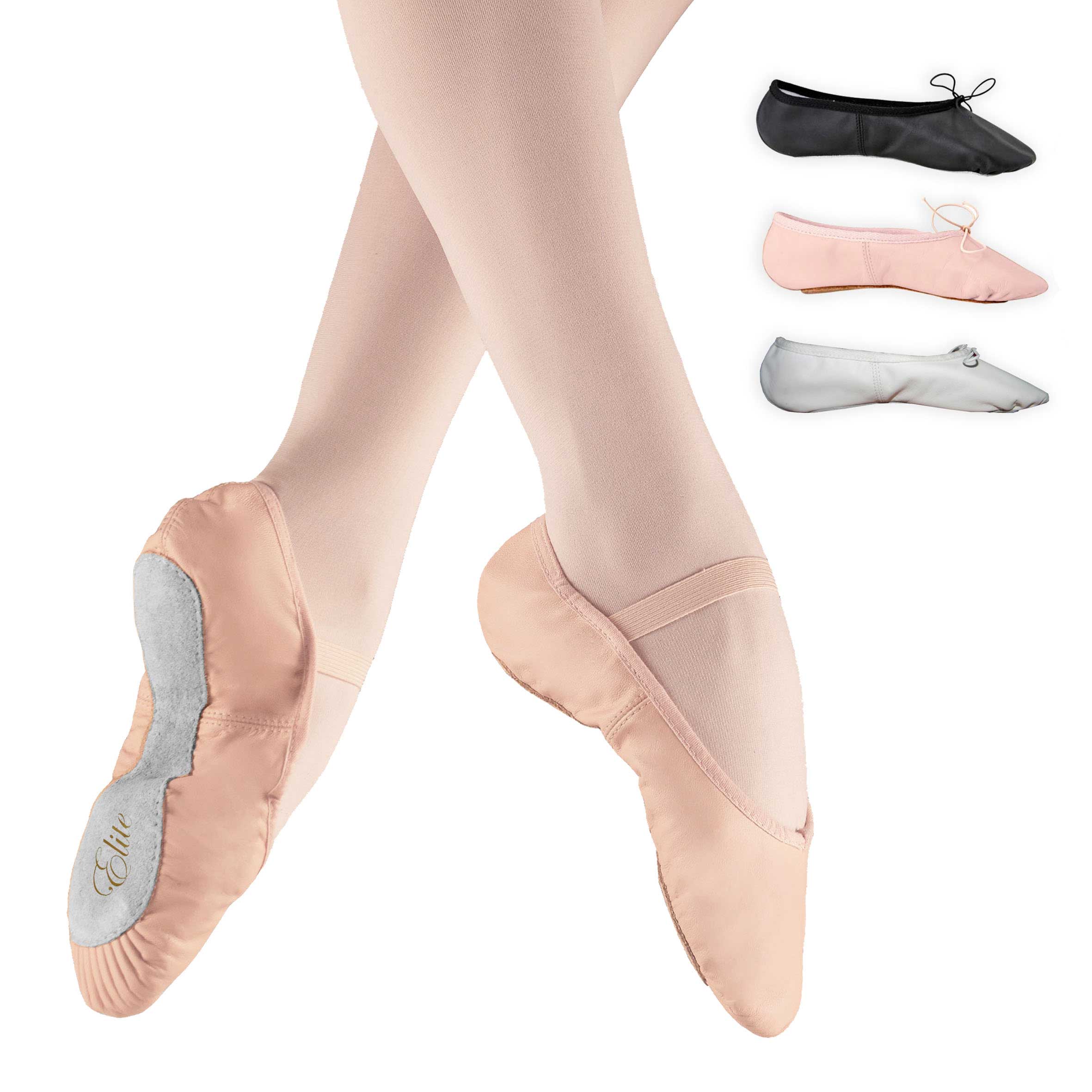 lederen balletschoenen